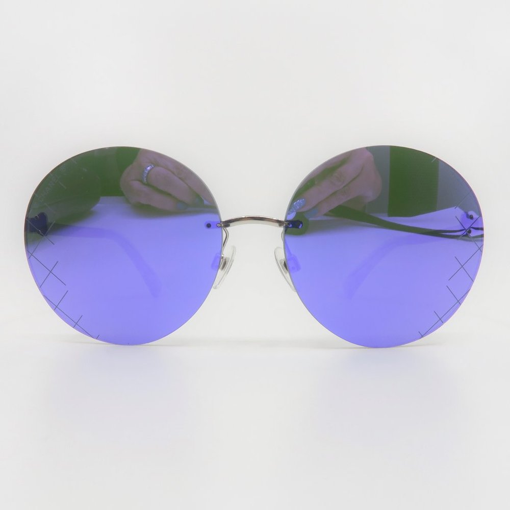 CHANEL 4216 c.124/4V CROSS-HATCH Purple Sunglasses - Picture 4 of 6